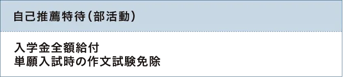 自己推薦特待（部活動）