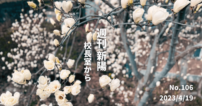 週刊新陽～校長室からNo.106