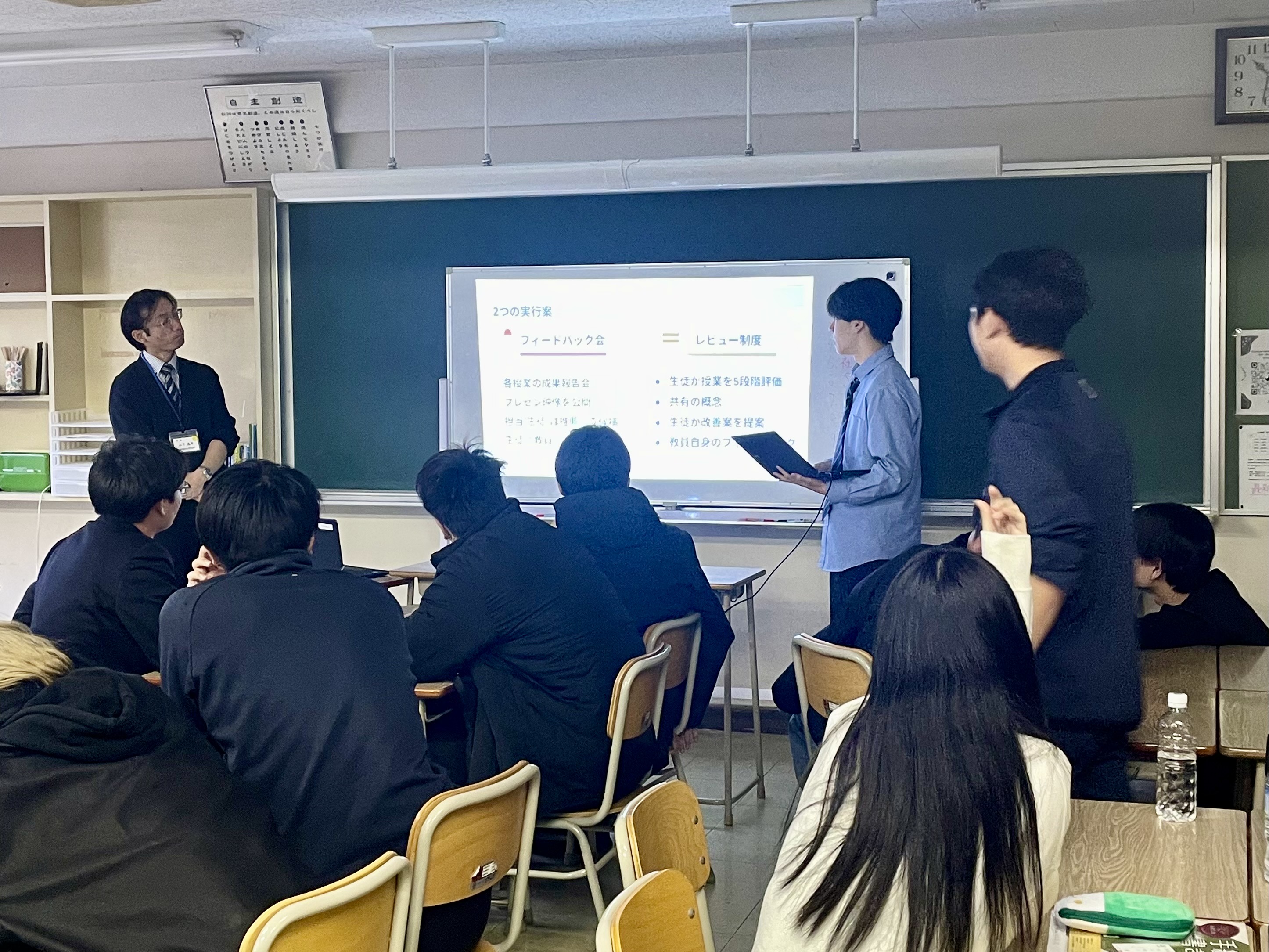 ３年次「総合的な探究の時間」中間発表〜新陽高校の教育効果について〜